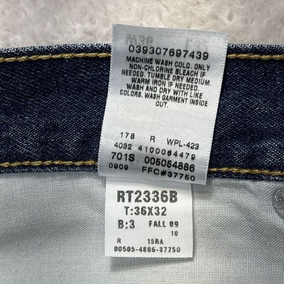 Levi’s 505 Men’s Jeans 36x32 Regular Fit Straight Stonewash Blue Denim Cotton - Picture 7 of 11